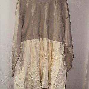 Elegant Beige and Cream Women's Dress